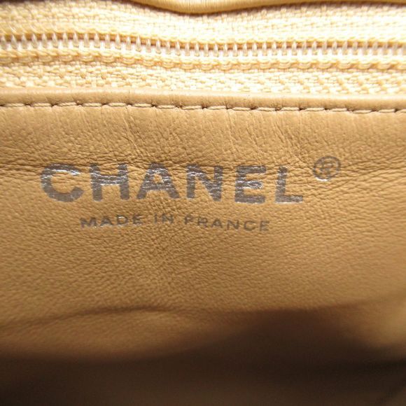 Chanel Mini Matelasse Chain Shoulder Caviar Skin Beige Silver Shoulder Bag - Picture 7 of 8